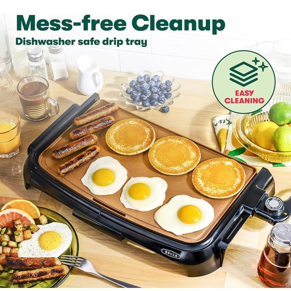 BELLA Griddle Ceramic Copper TI, Healthy-Eco Non-stick - Picture 4 of 6